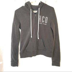 Hollister Grey Zip-up Hoodie Size Small